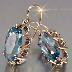 🎃Elegant Blue and Gold Earrings